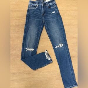 American Eagle Outfitters Medium Blue Distressed Skinny Jeans